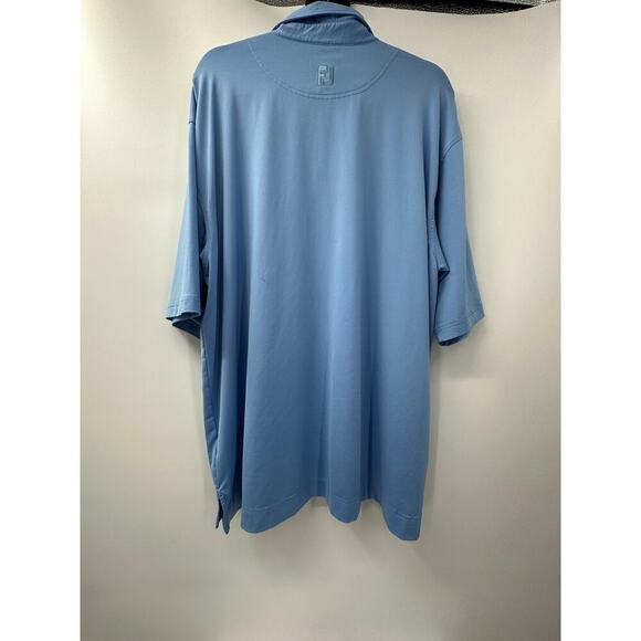 Footjoy Men's Blue Performance ProDry Solid Lisle Golf Athletic Polo Size XL - Picture 4 of 5